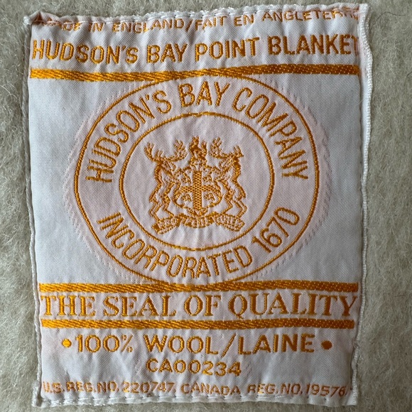 Hudson Bay 4 points Wool Blanket 
(Double) 
Made in England - Picture 3 of 3